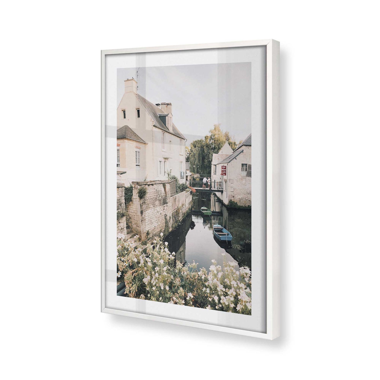 [Color:Opaque White] Picture of art in a Opaque White frame of the corner