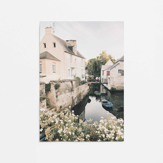 Serene Village Waterscape Promotional Rolled Print