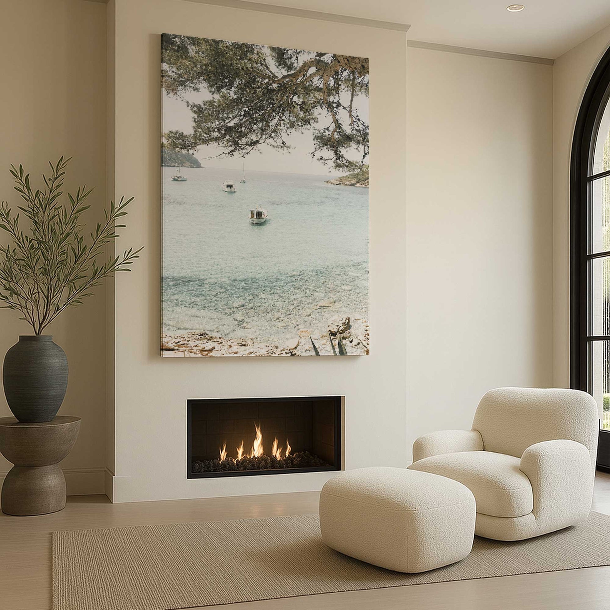 [Color:Stretched Canvas], Picture of art in a room