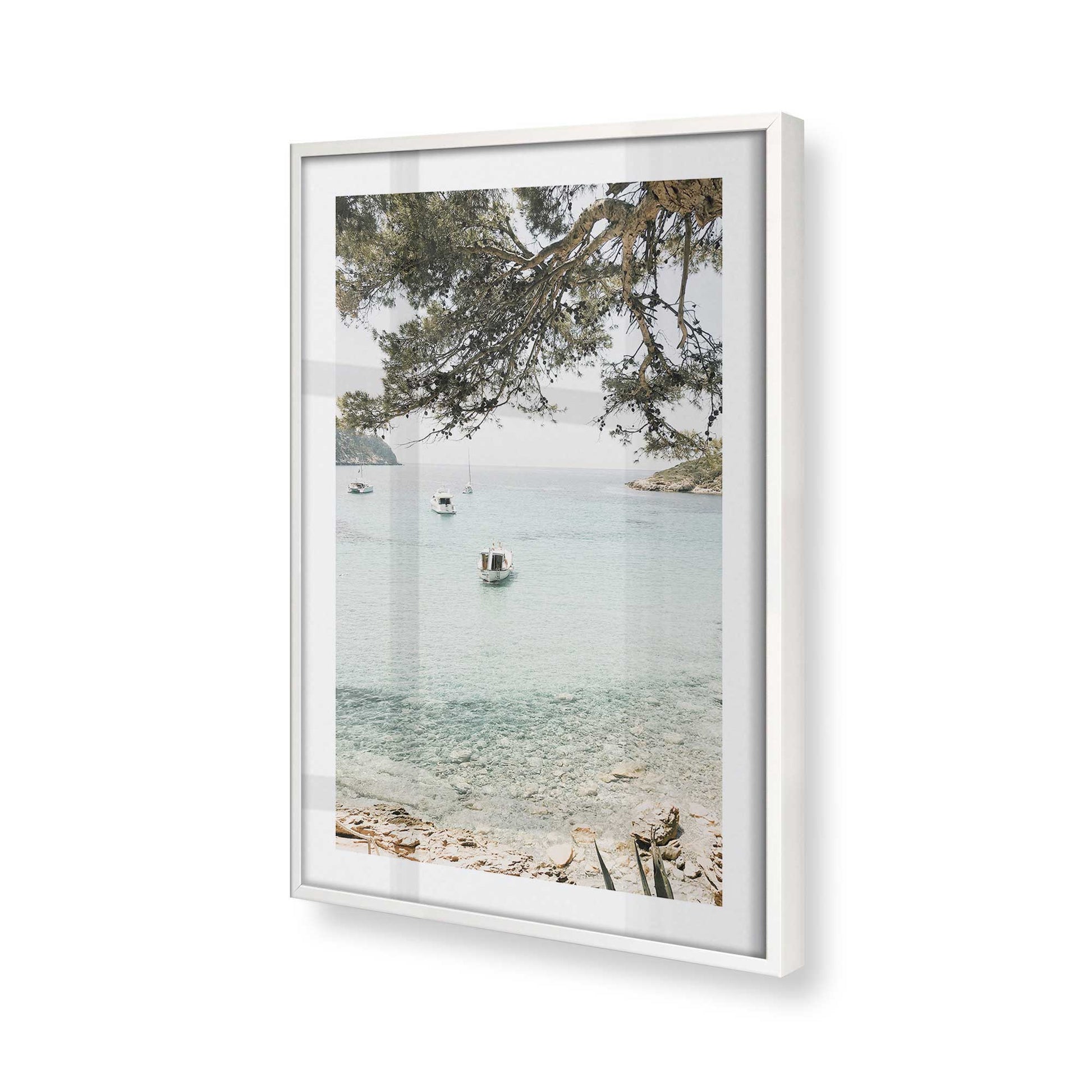 [Color:Opaque White] Picture of art in a Opaque White frame of the corner