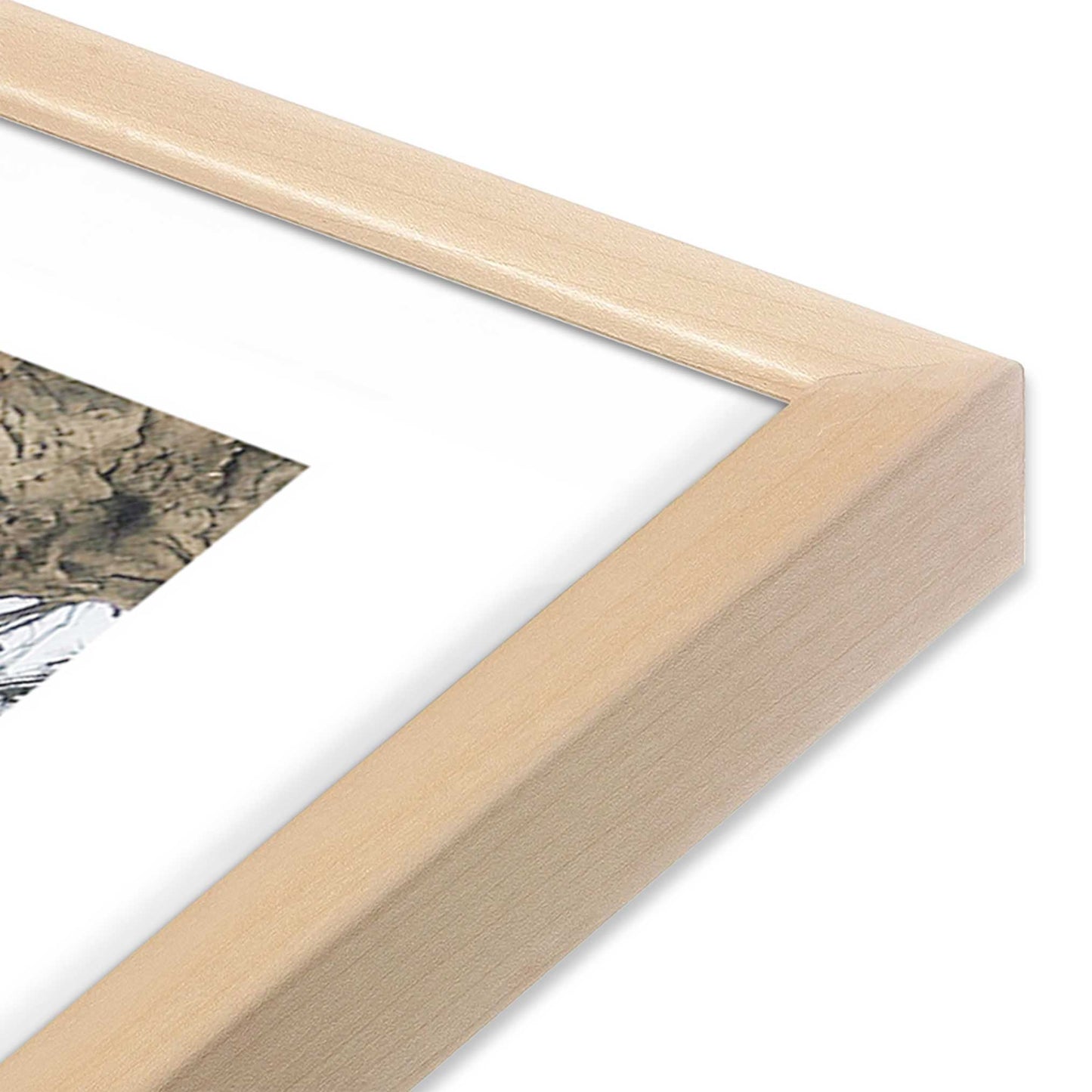 [Color:Raw Maple] Picture of art in a Raw Maple frame at an angle