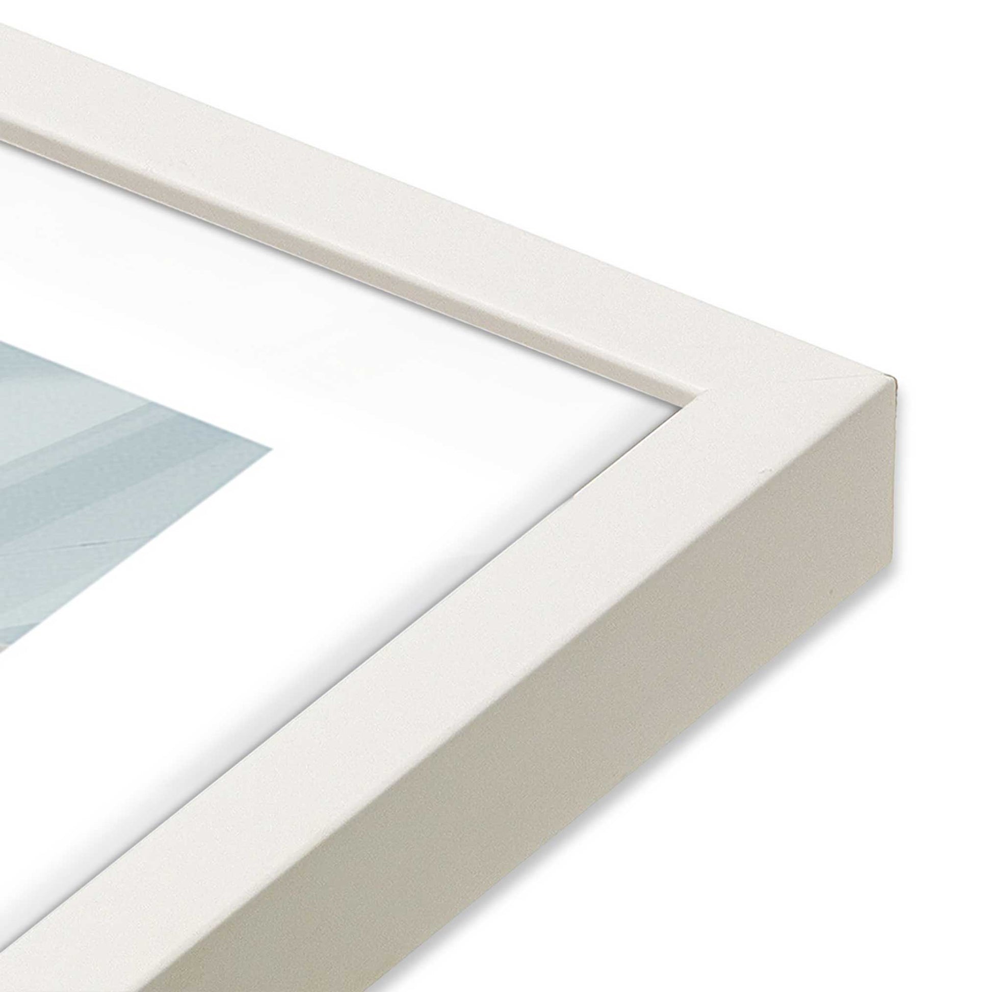 [Color:Opaque White] Picture of art in a Opaque White frame at an angle