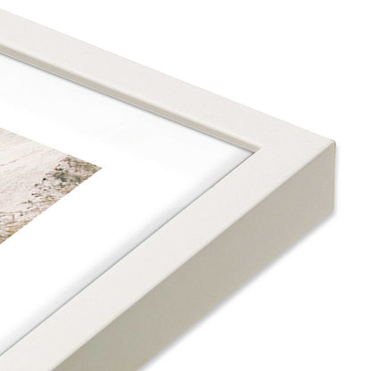 [Color:Opaque White] Picture of art in a Opaque White frame at an angle