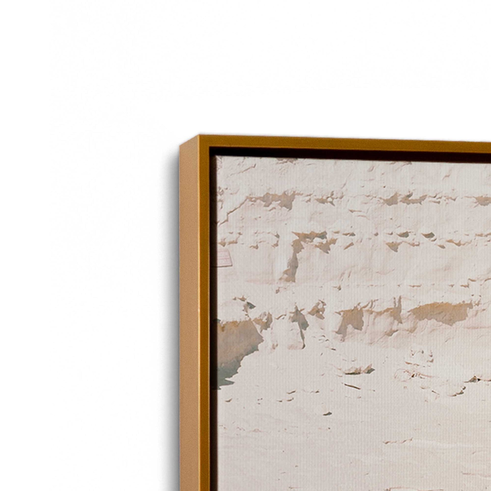 [Color:Polished Gold] Picture of art in a Polished Gold frame at an angle