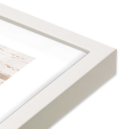 [Color:Opaque White] Picture of art in a Opaque White frame at an angle