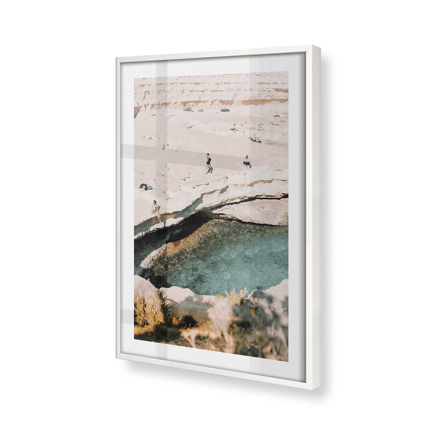 [Color:Opaque White] Picture of art in a Opaque White frame of the corner