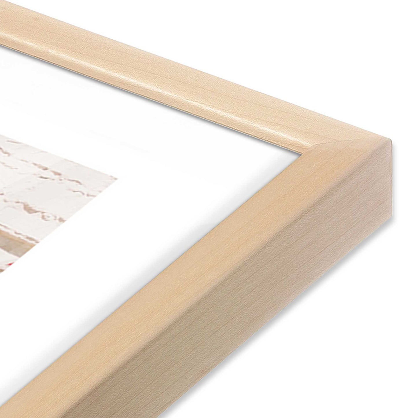 [Color:Raw Maple] Picture of art in a Raw Maple frame at an angle