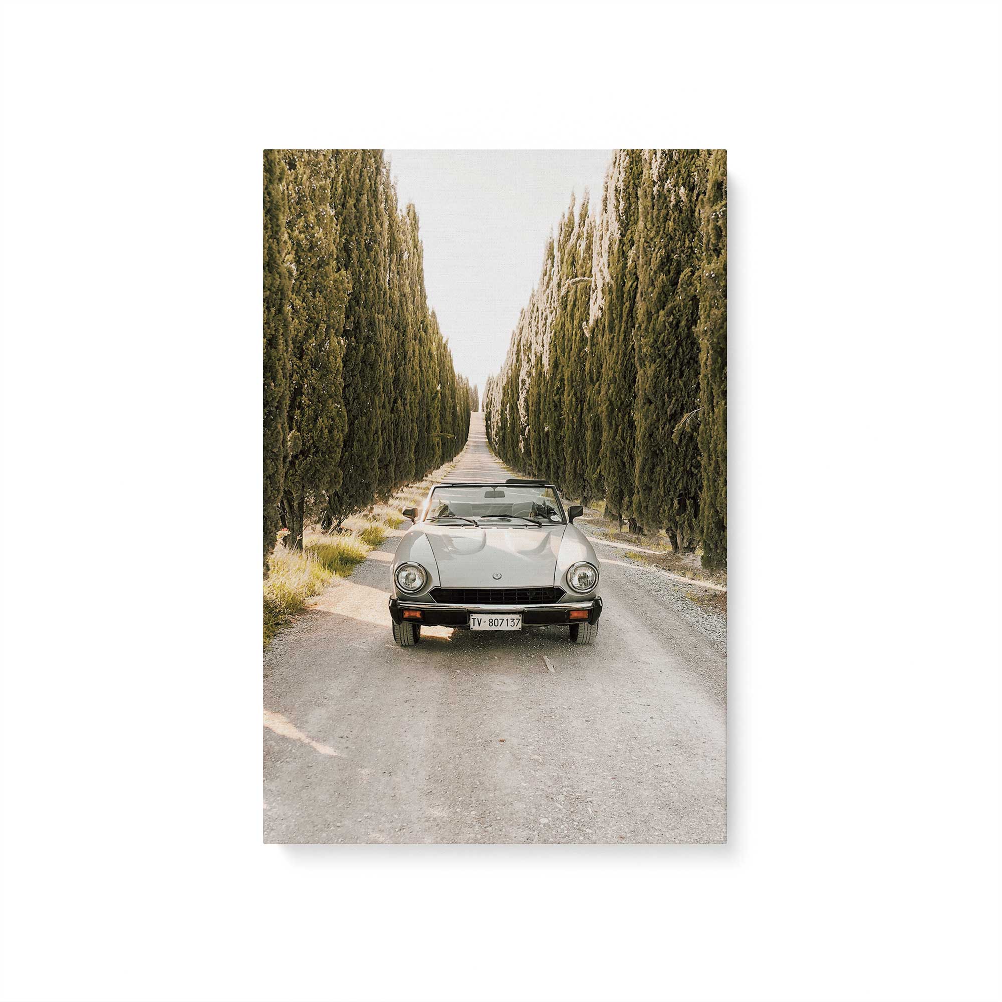 tuscan road trip print on canvas