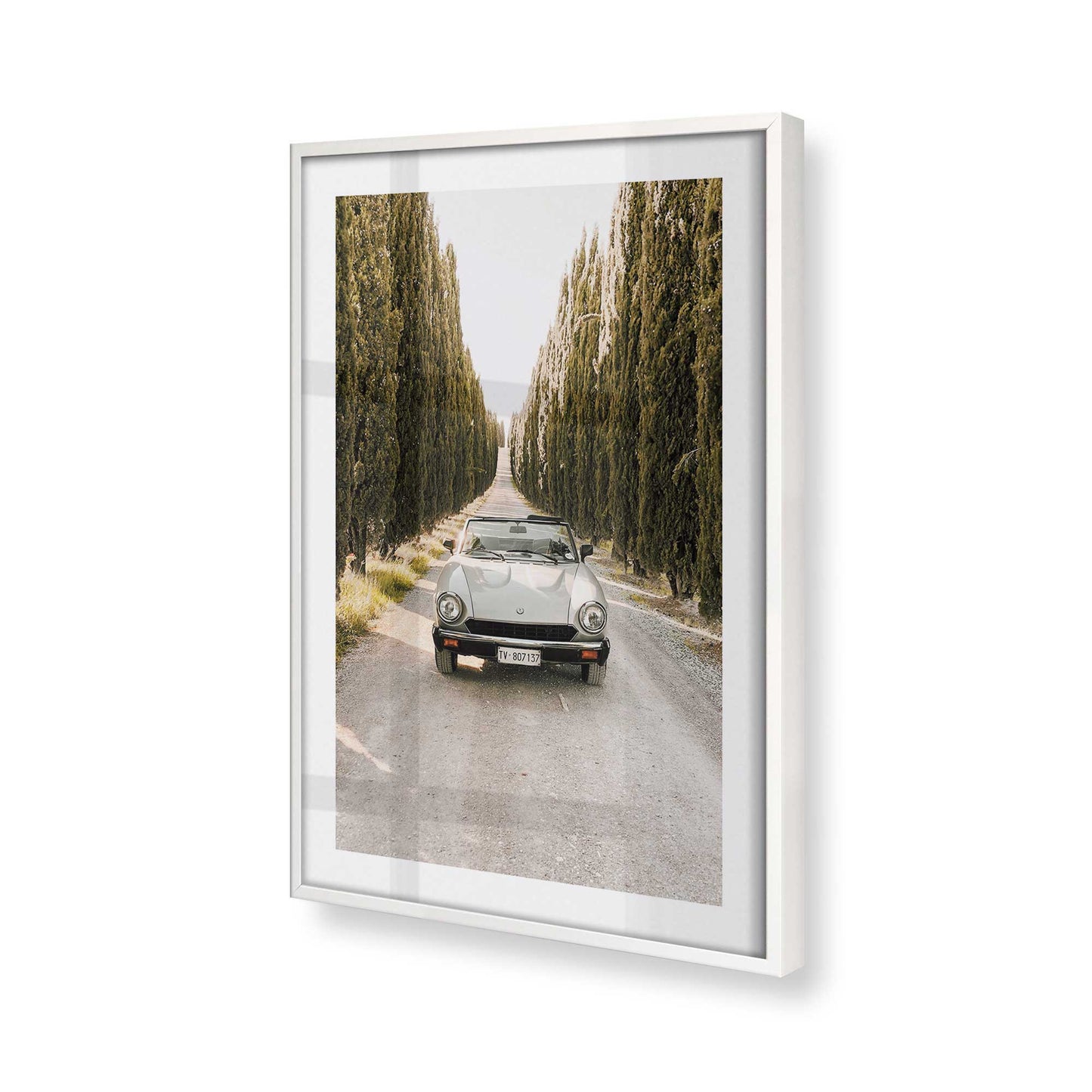 [Color:Opaque White] Picture of art in a Opaque White frame of the corner