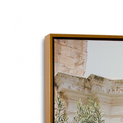 [Color:Polished Gold] Picture of art in a Polished Gold frame at an angle