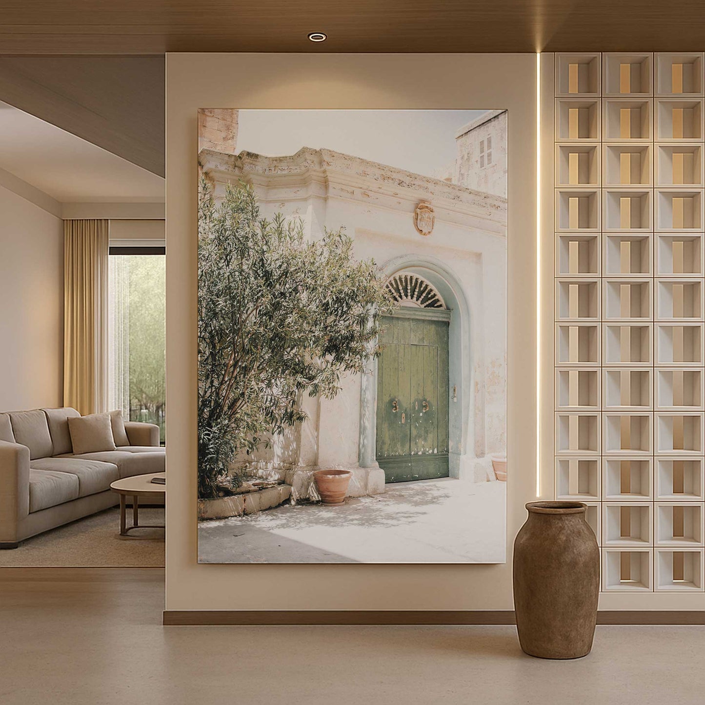 [Color:Stretched Canvas], Picture of art in a room