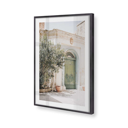 [Color:Weathered Zinc] Picture of art in a Weathered Zinc frame of the corner