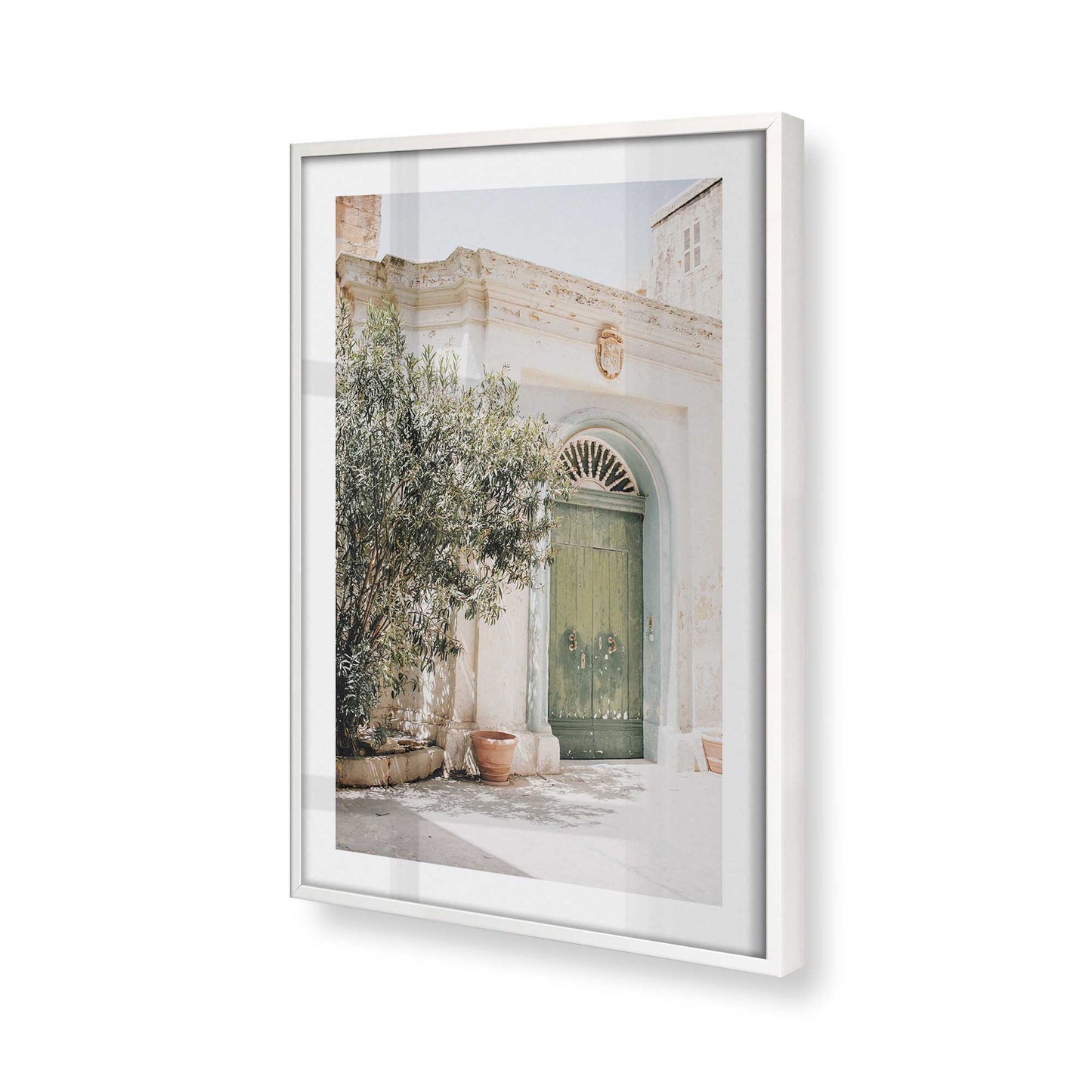 [Color:Opaque White] Picture of art in a Opaque White frame of the corner