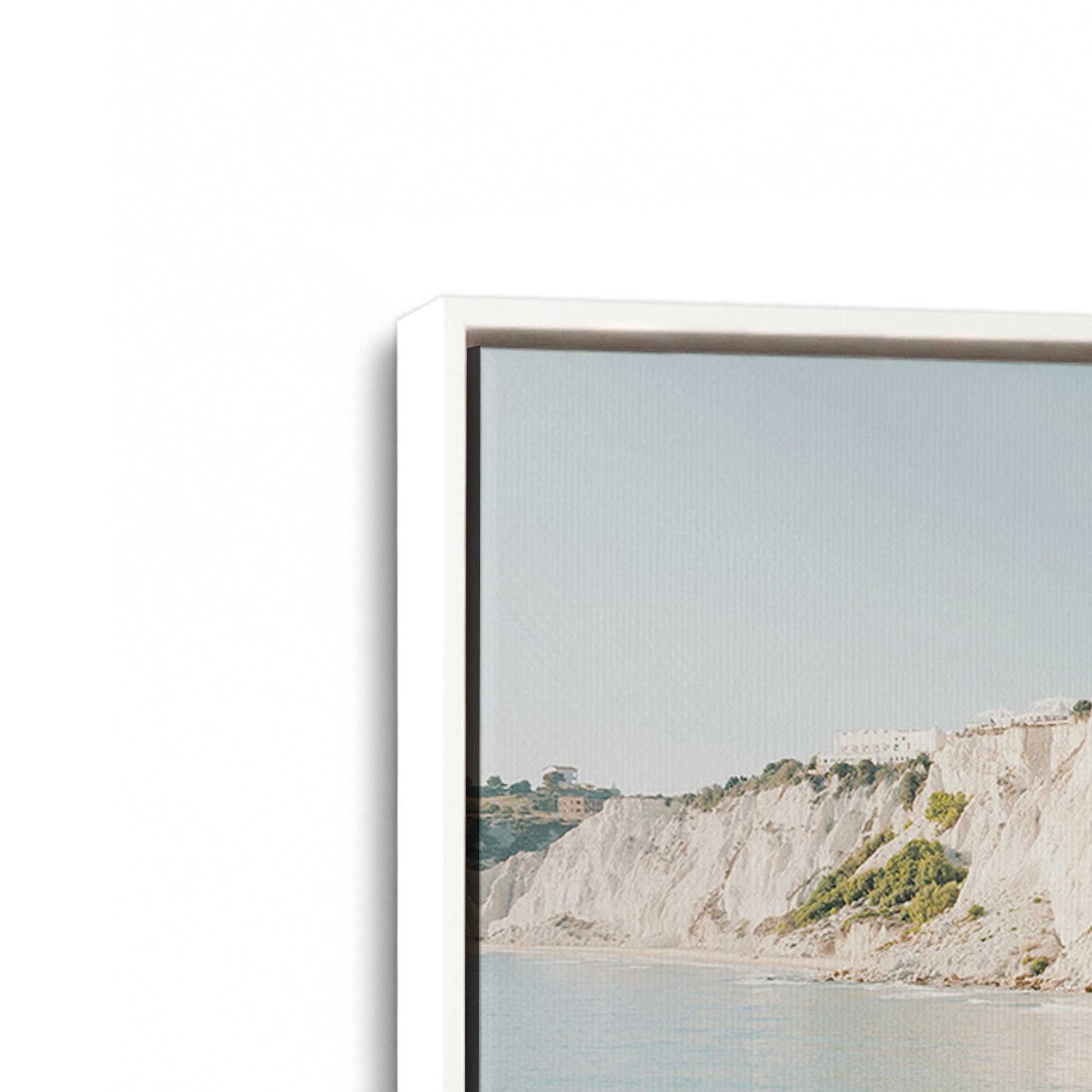 [Color:Opaque White] Picture of art in a White frame at an angle