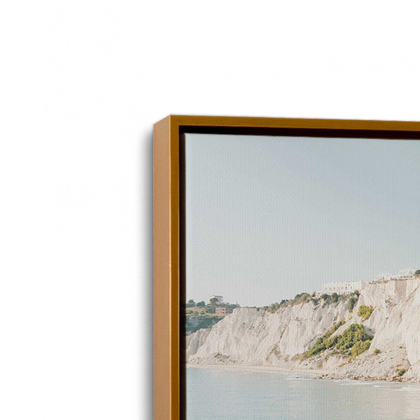 [Color:Polished Gold] Picture of art in a Polished Gold frame at an angle