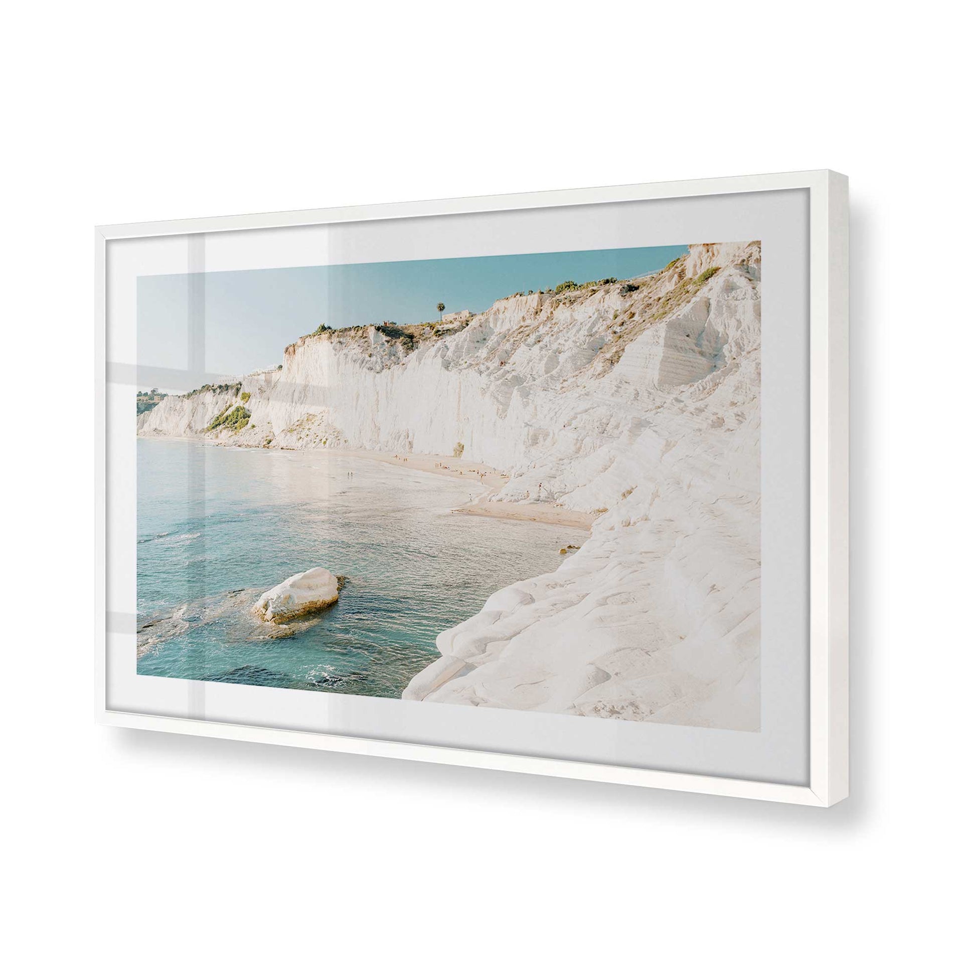 [Color:Opaque White] Picture of art in a Opaque White frame of the corner