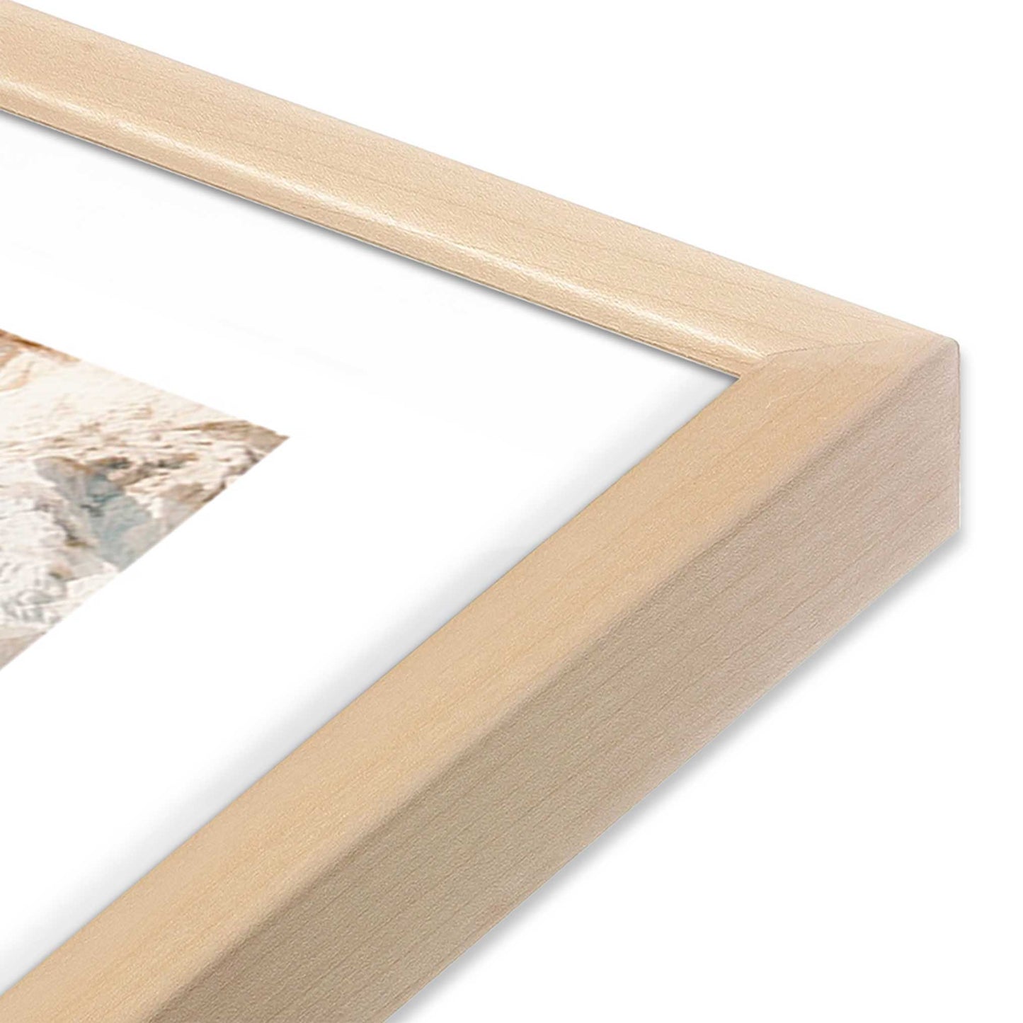 [Color:Raw Maple] Picture of art in a Raw Maple frame at an angle