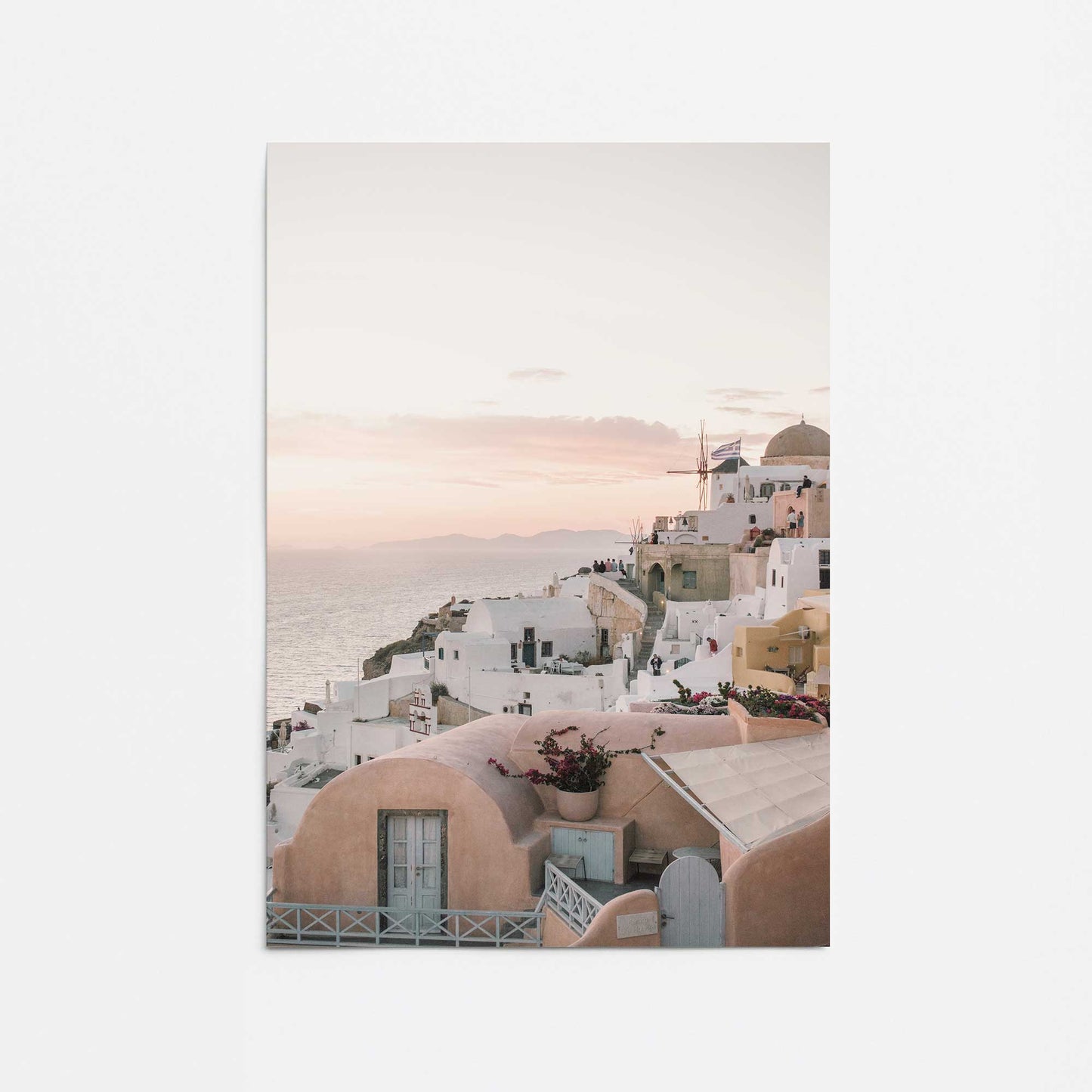 Sunset Over Santorini Promotional Rolled Print