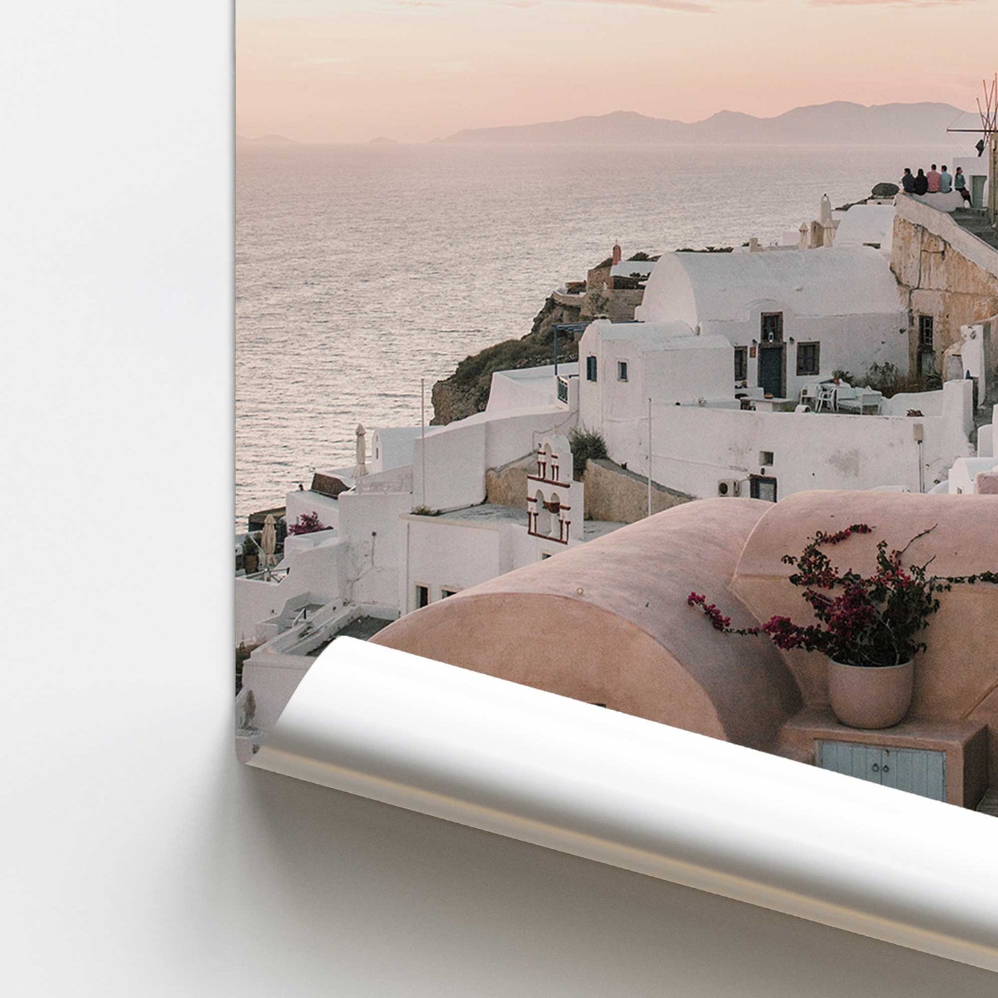 Sunset Over Santorini Promotional Rolled Print