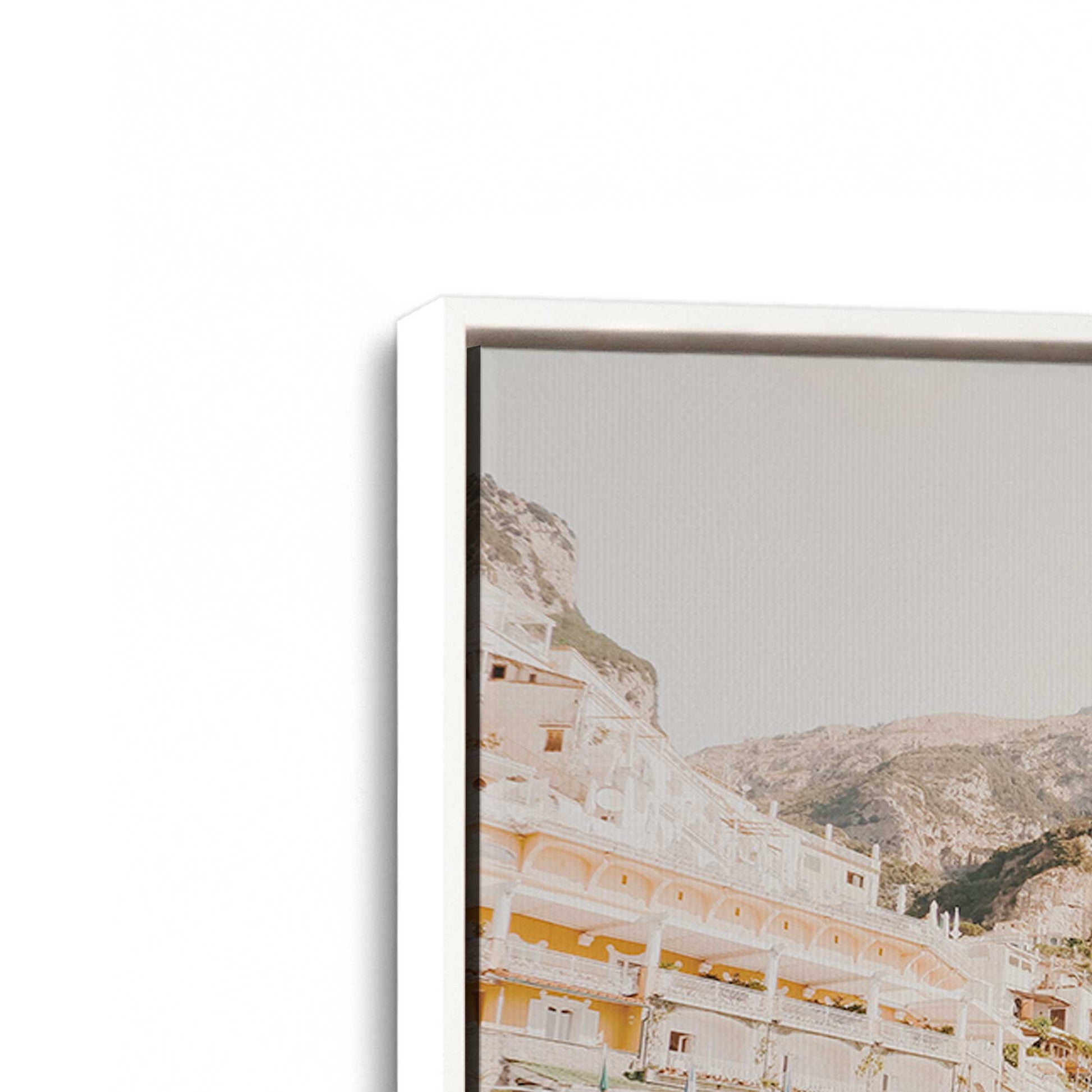 [Color:Opaque White] Picture of art in a White frame at an angle