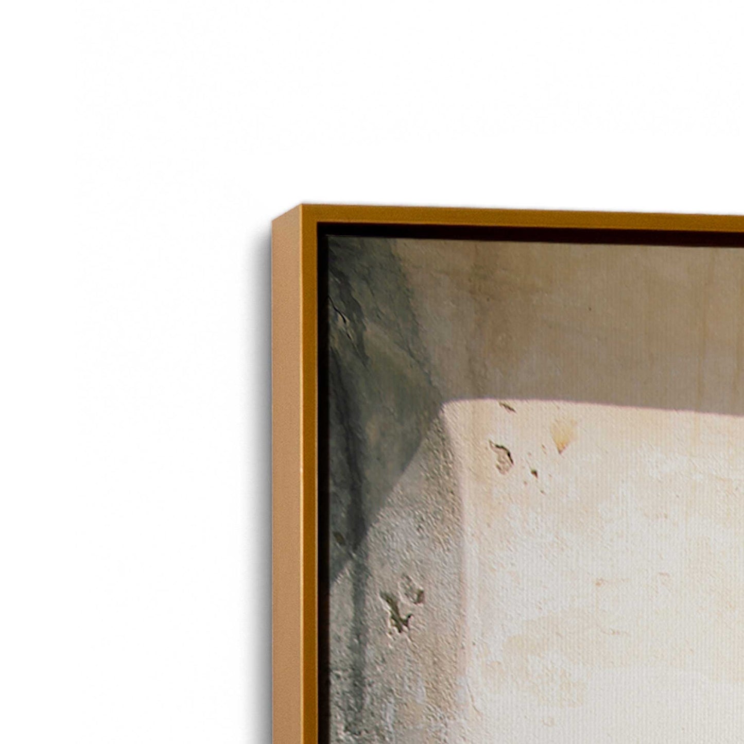 [Color:Polished Gold] Picture of art in a Polished Gold frame at an angle