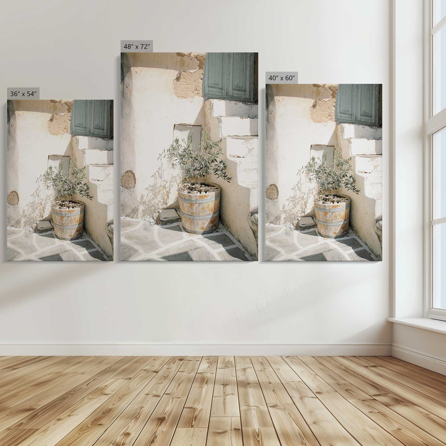 [Color:Stretched Canvas], Image showing the size comparisons