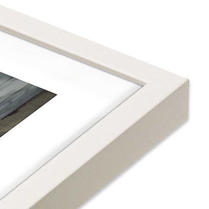 [Color:Opaque White] Picture of art in a Opaque White frame at an angle