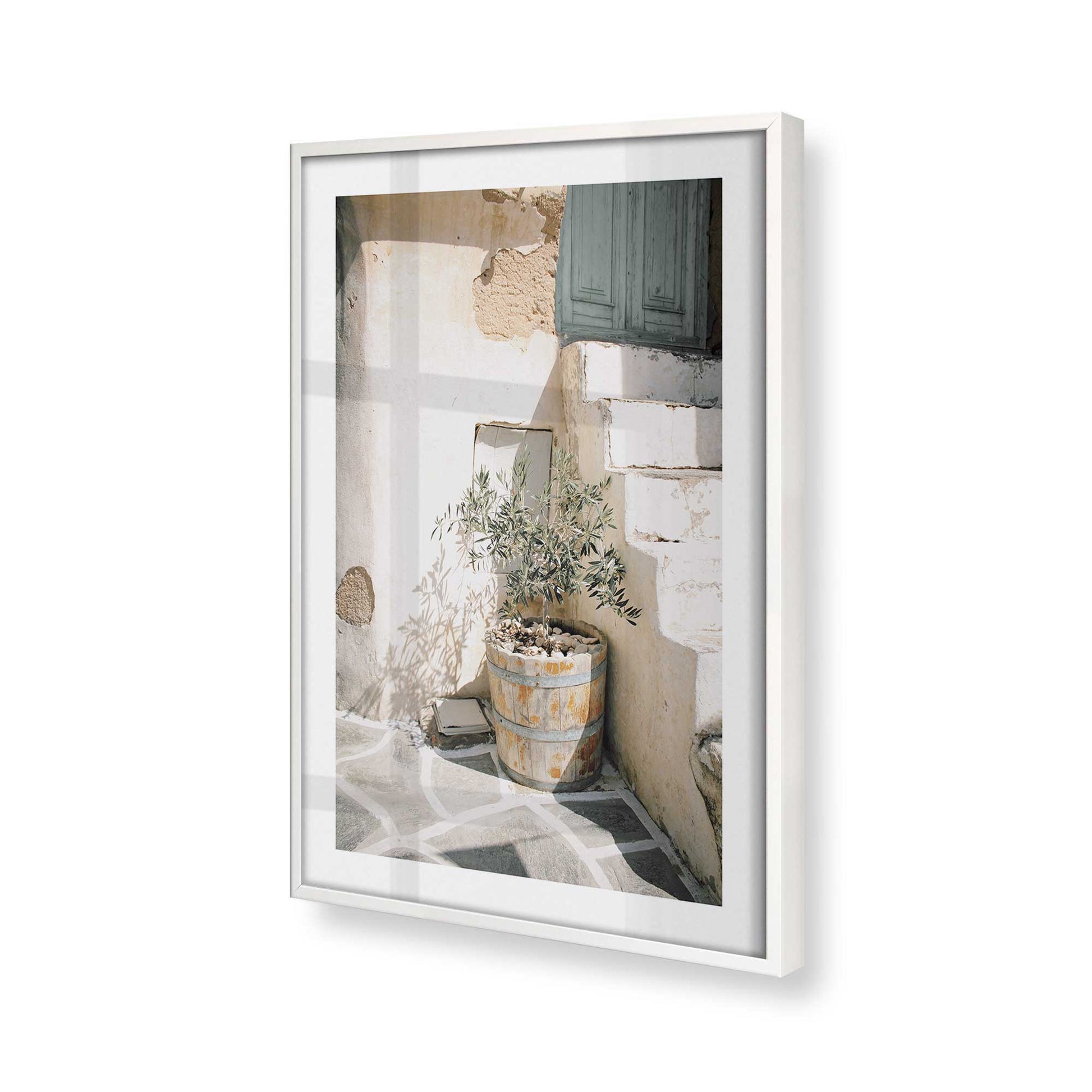 [Color:Opaque White] Picture of art in a Opaque White frame of the corner