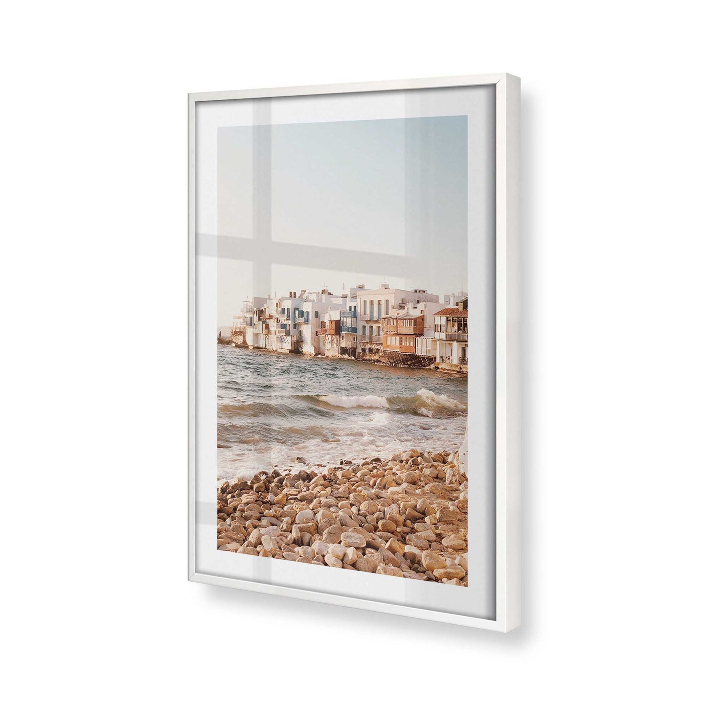 [Color:Opaque White] Picture of art in a Opaque White frame of the corner