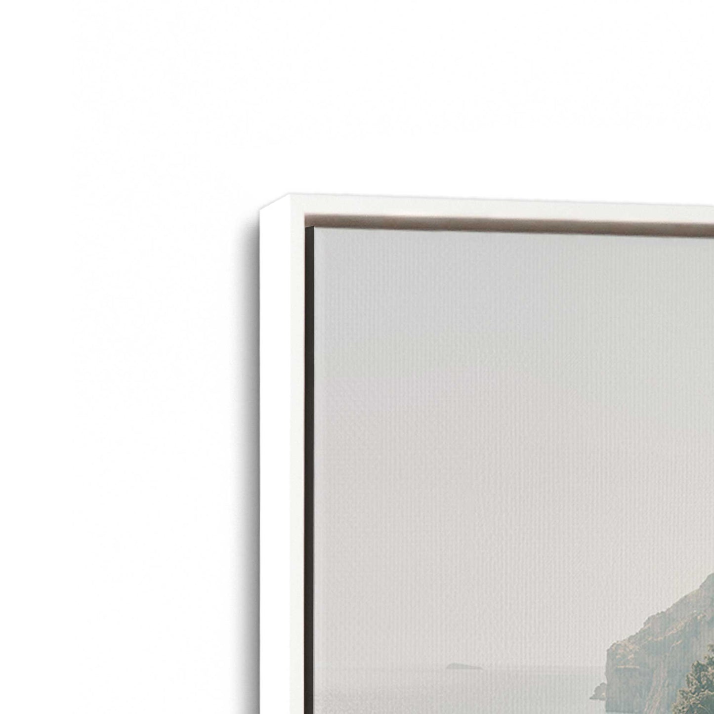 [Color:Opaque White] Picture of art in a White frame at an angle