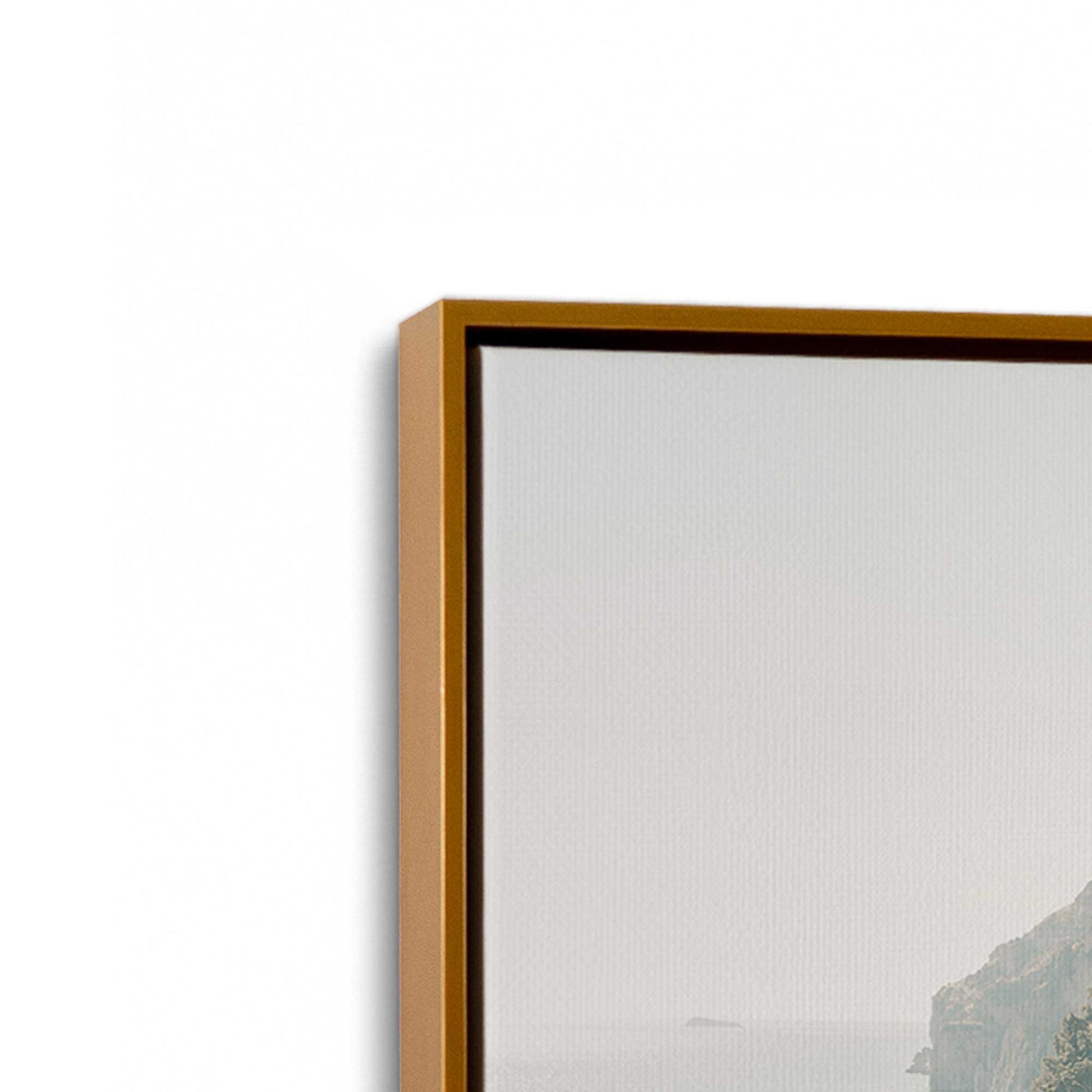 [Color:Polished Gold] Picture of art in a Polished Gold frame at an angle