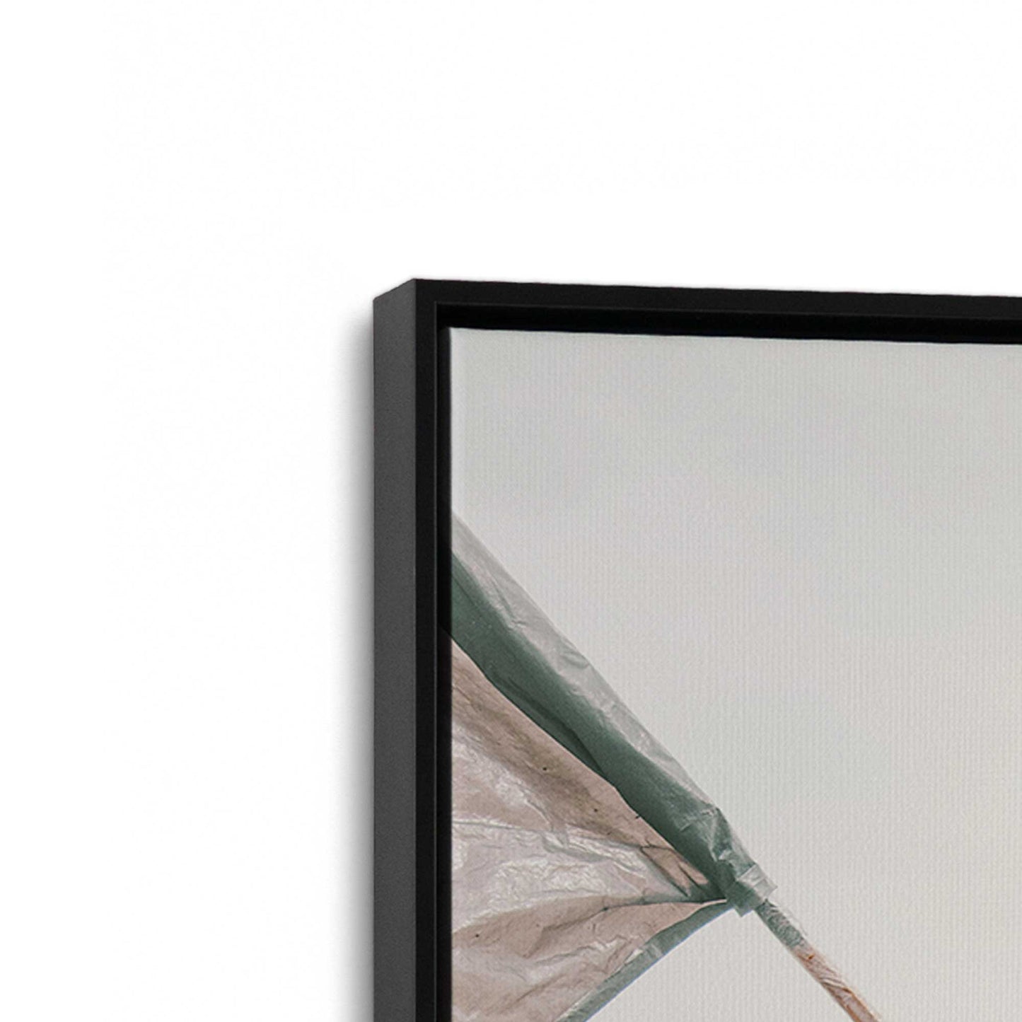 [Color:Satin Black] Picture of art in a Satin Black frame at an angle