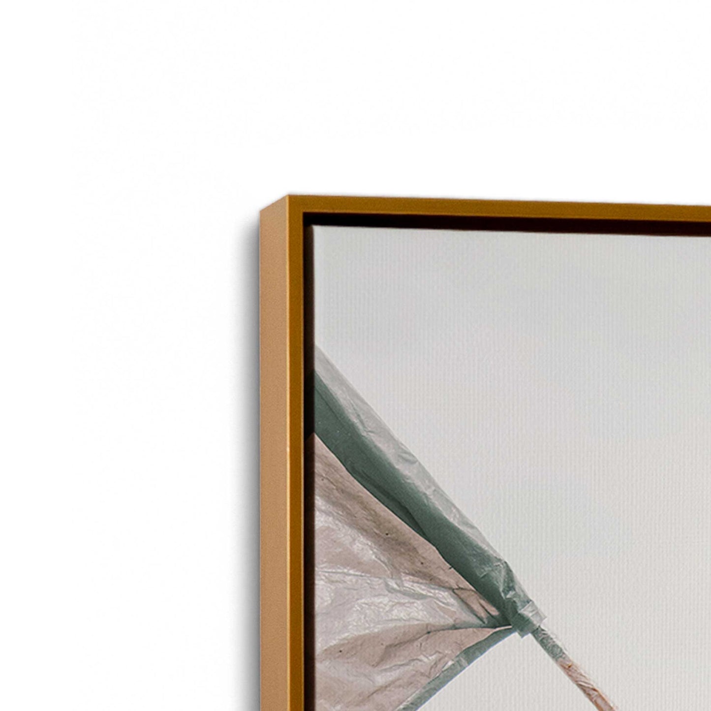 [Color:Polished Gold] Picture of art in a Polished Gold frame at an angle