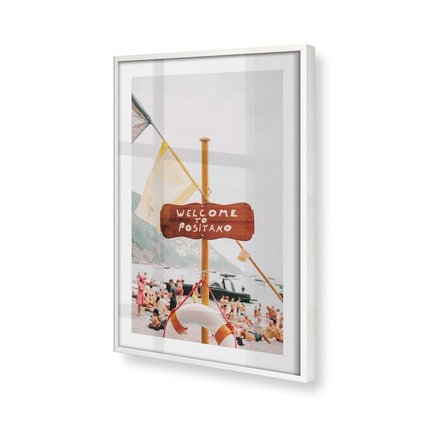 [Color:Opaque White] Picture of art in a Opaque White frame of the corner