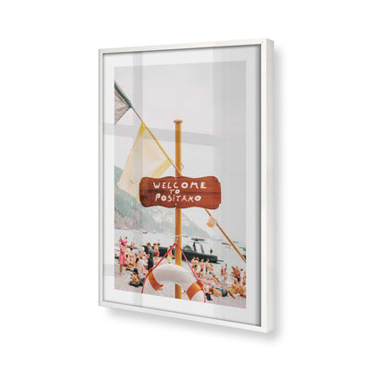 [Color:Opaque White] Picture of art in a Opaque White frame of the corner