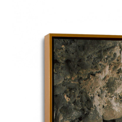 [Color:Polished Gold] Picture of art in a Polished Gold frame at an angle