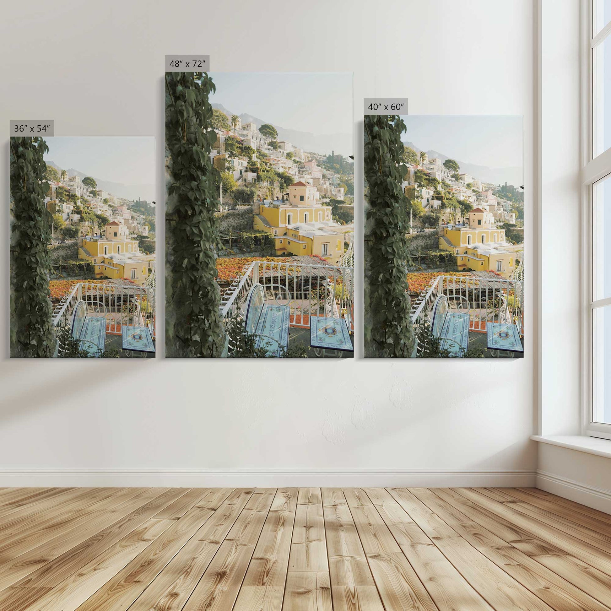 [Color:Stretched Canvas], Image showing the size comparisons