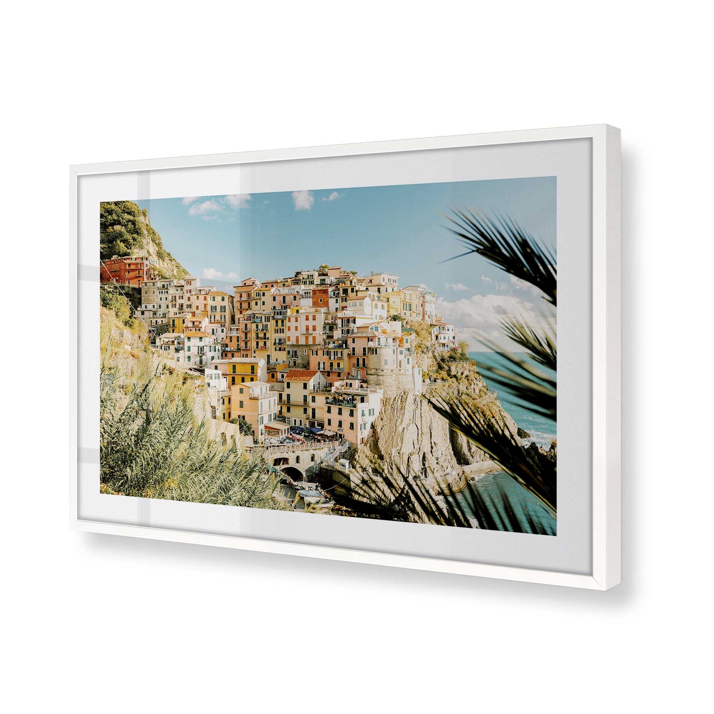 [Color:Opaque White] Picture of art in a Opaque White frame of the corner