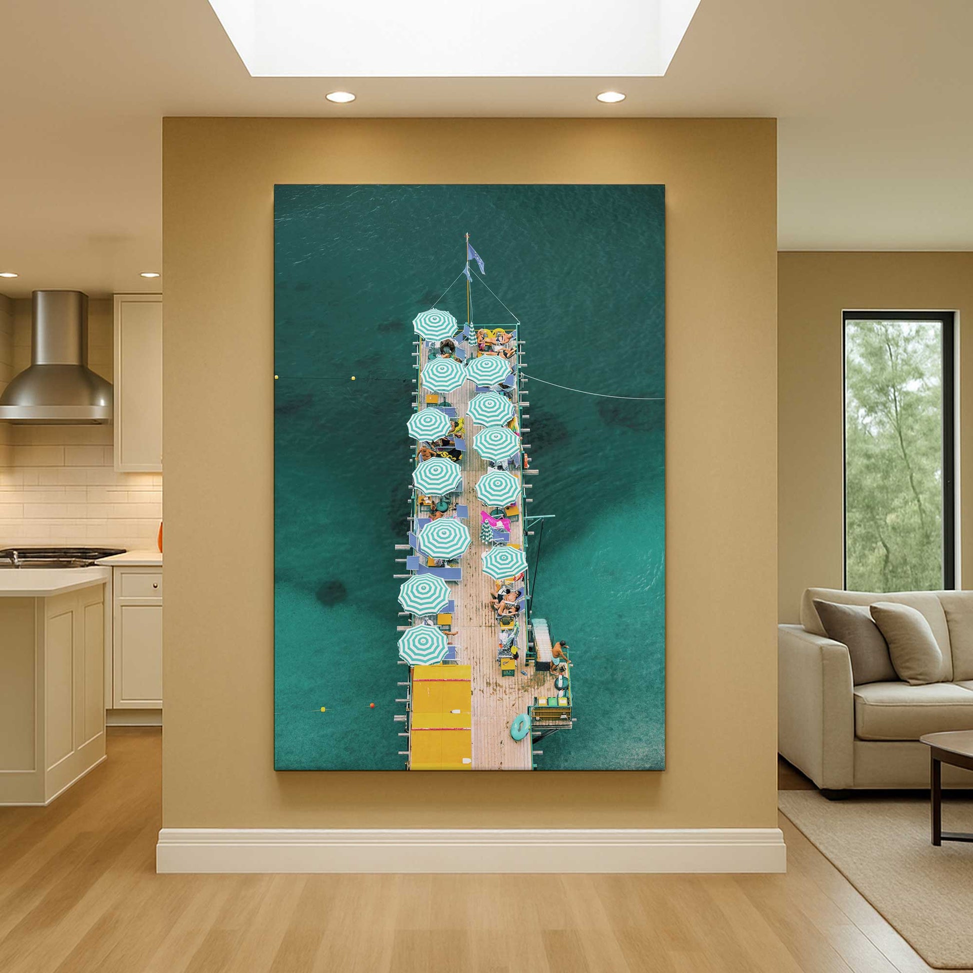 [Color:Stretched Canvas], Picture of art in a room