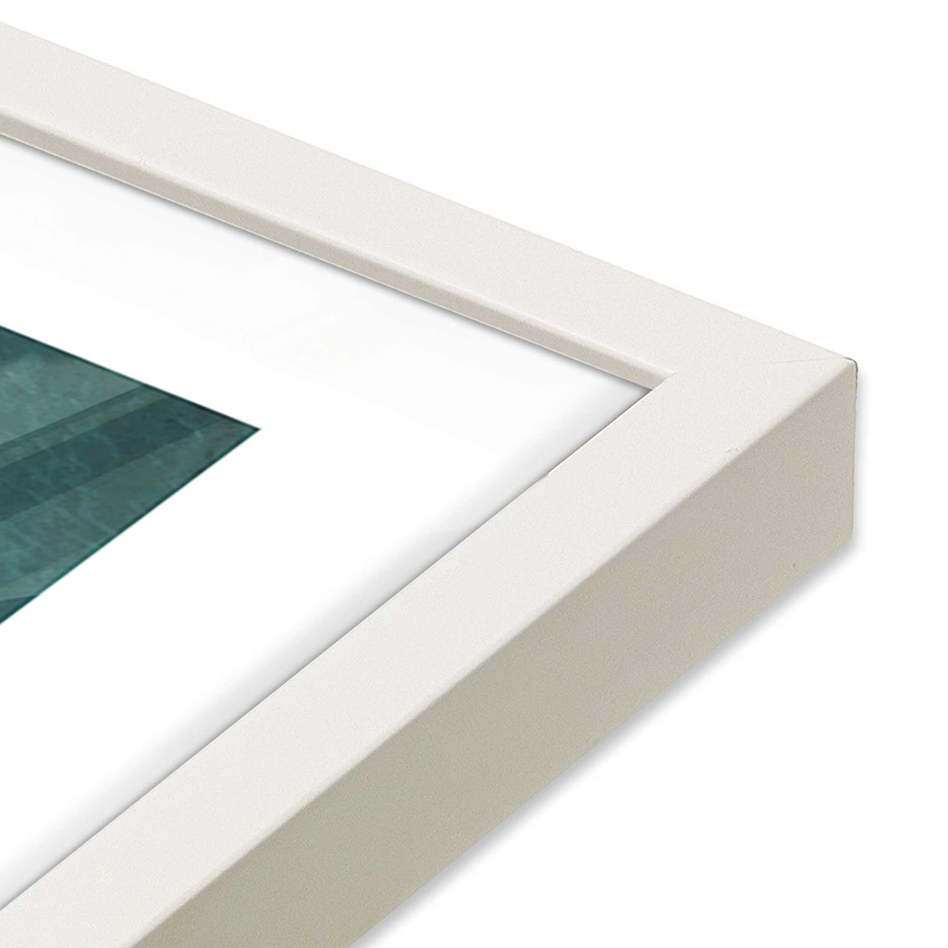 [Color:Opaque White] Picture of art in a Opaque White frame at an angle