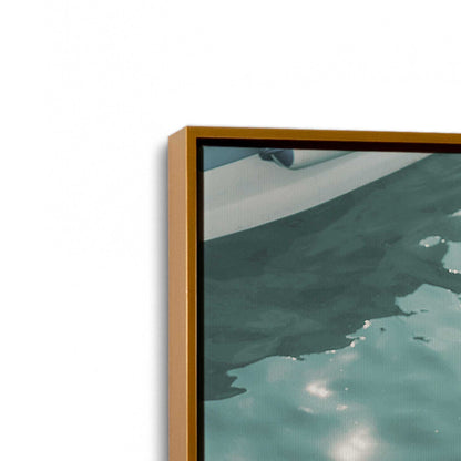 [Color:Polished Gold] Picture of art in a Polished Gold frame at an angle