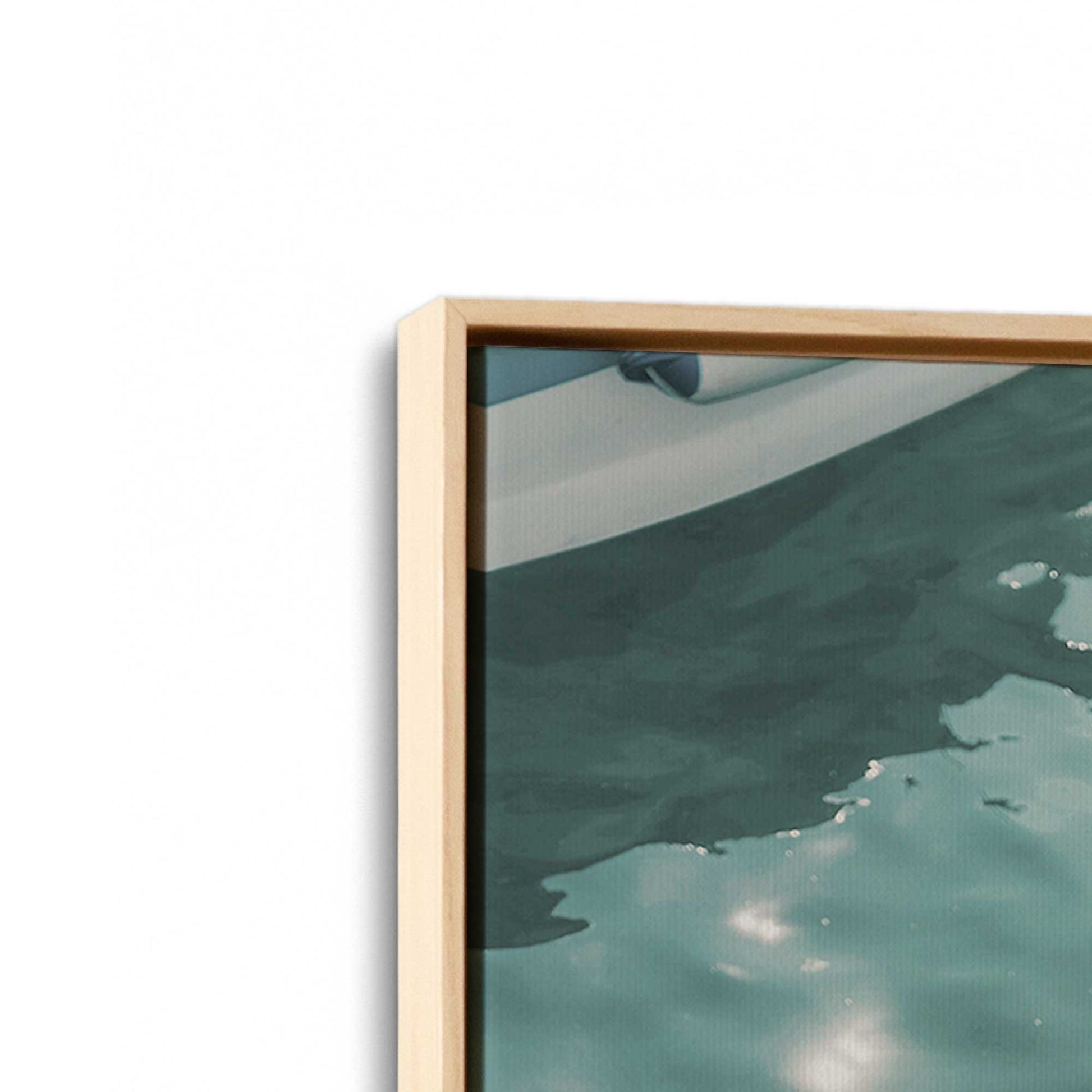 [Color:American Maple] Picture of art in a American Maple frame at an angle