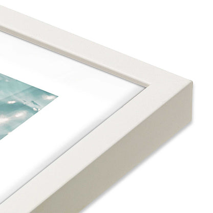 [Color:Opaque White] Picture of art in a Opaque White frame at an angle