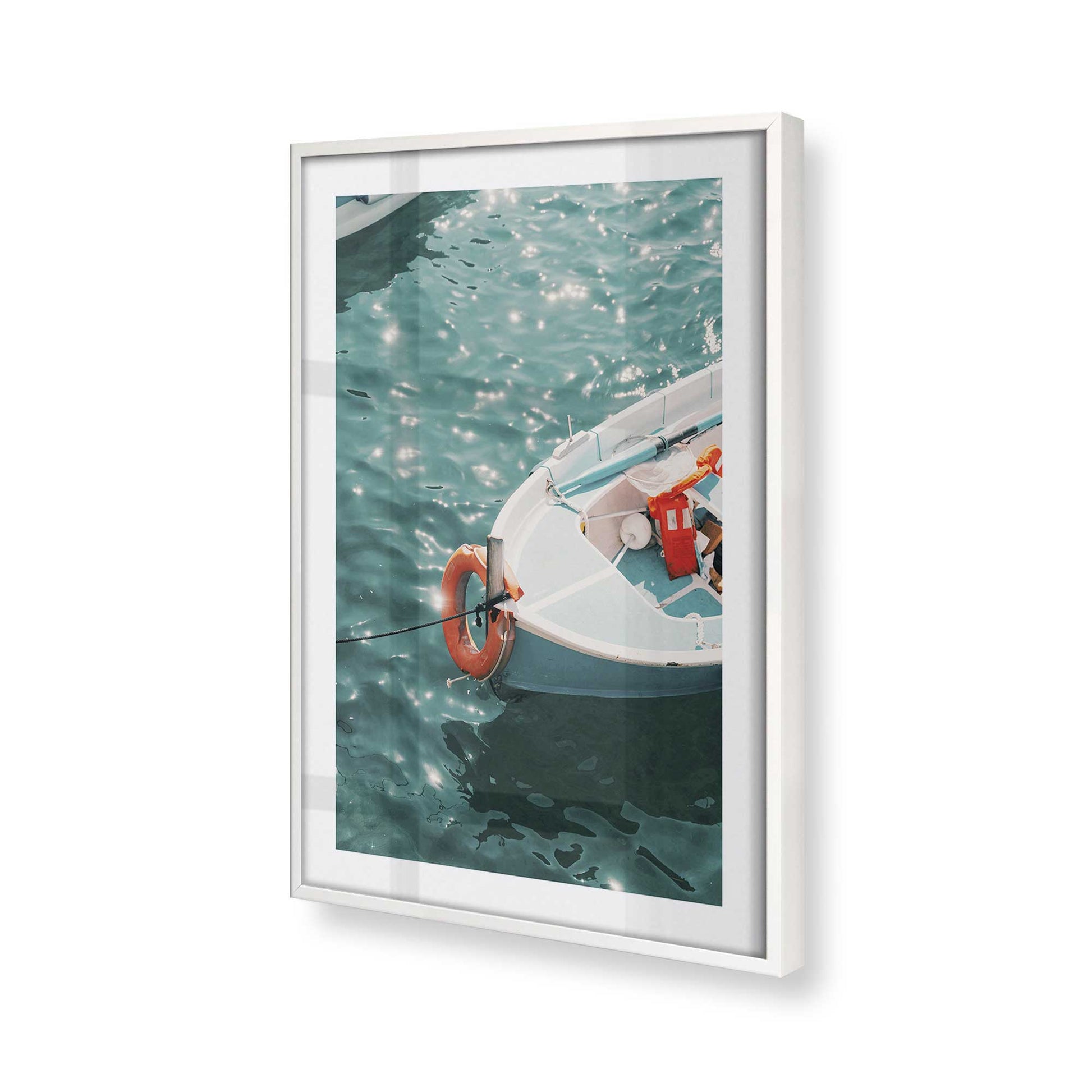 [Color:Opaque White] Picture of art in a Opaque White frame of the corner