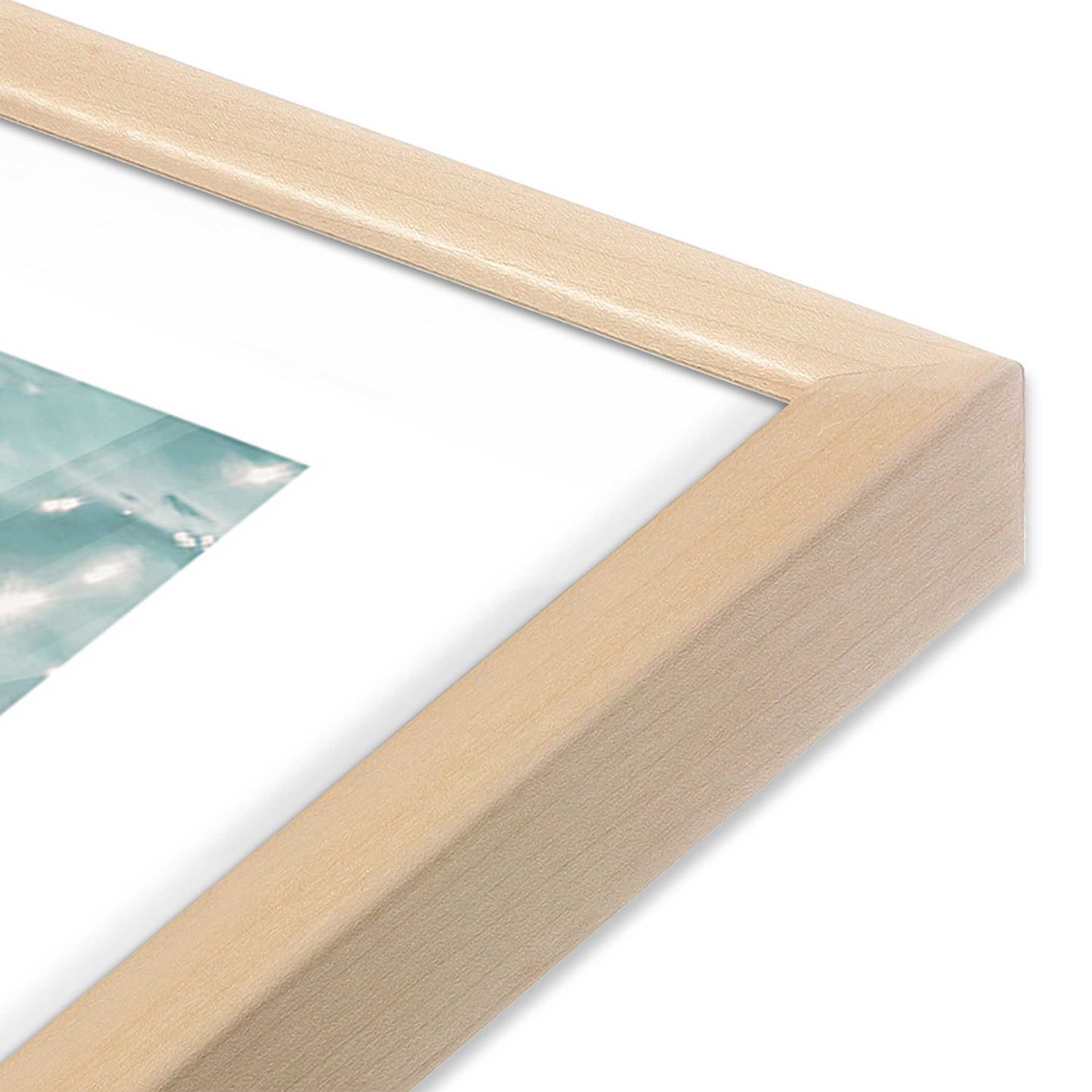 [Color:Raw Maple] Picture of art in a Raw Maple frame at an angle