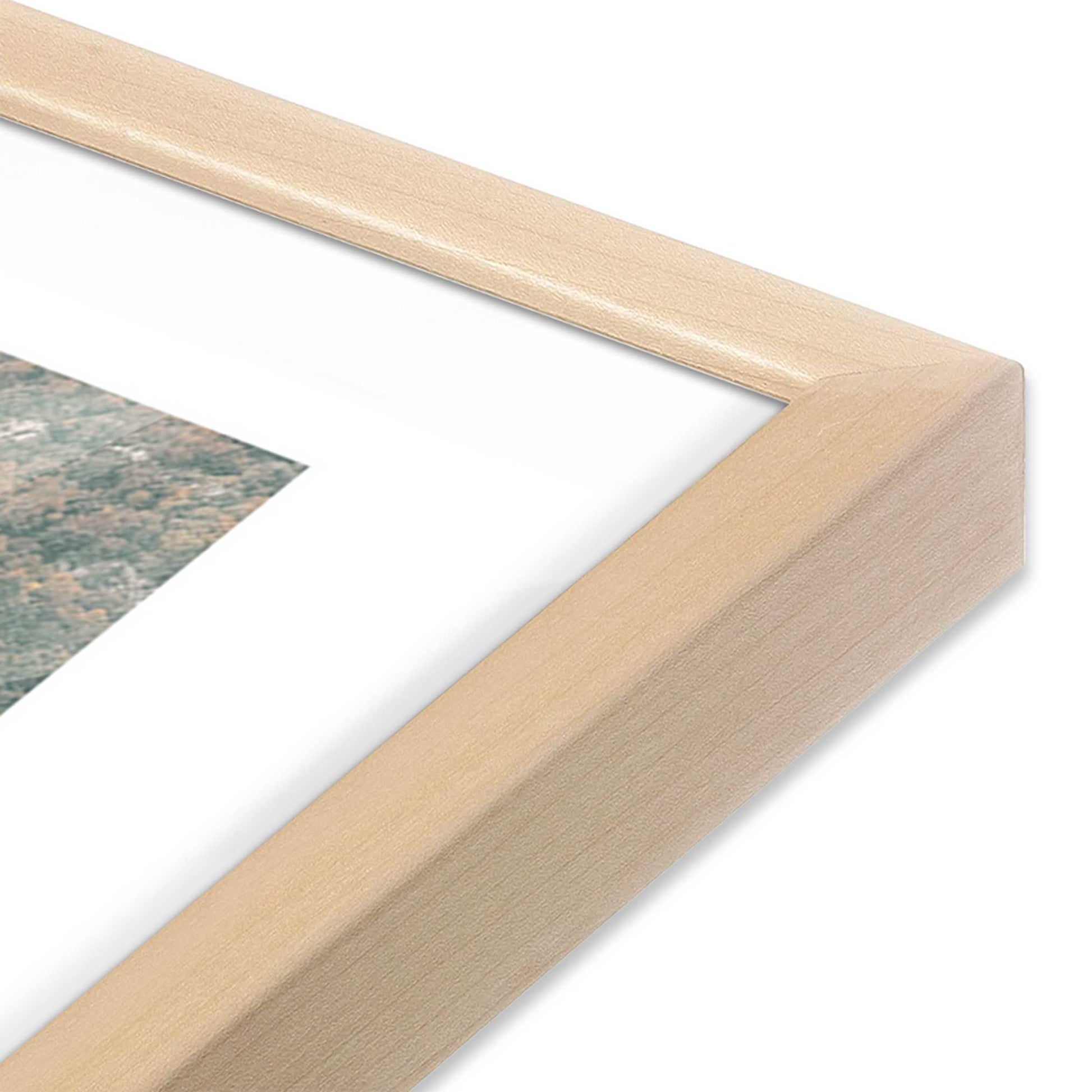 [Color:Raw Maple] Picture of art in a Raw Maple frame at an angle