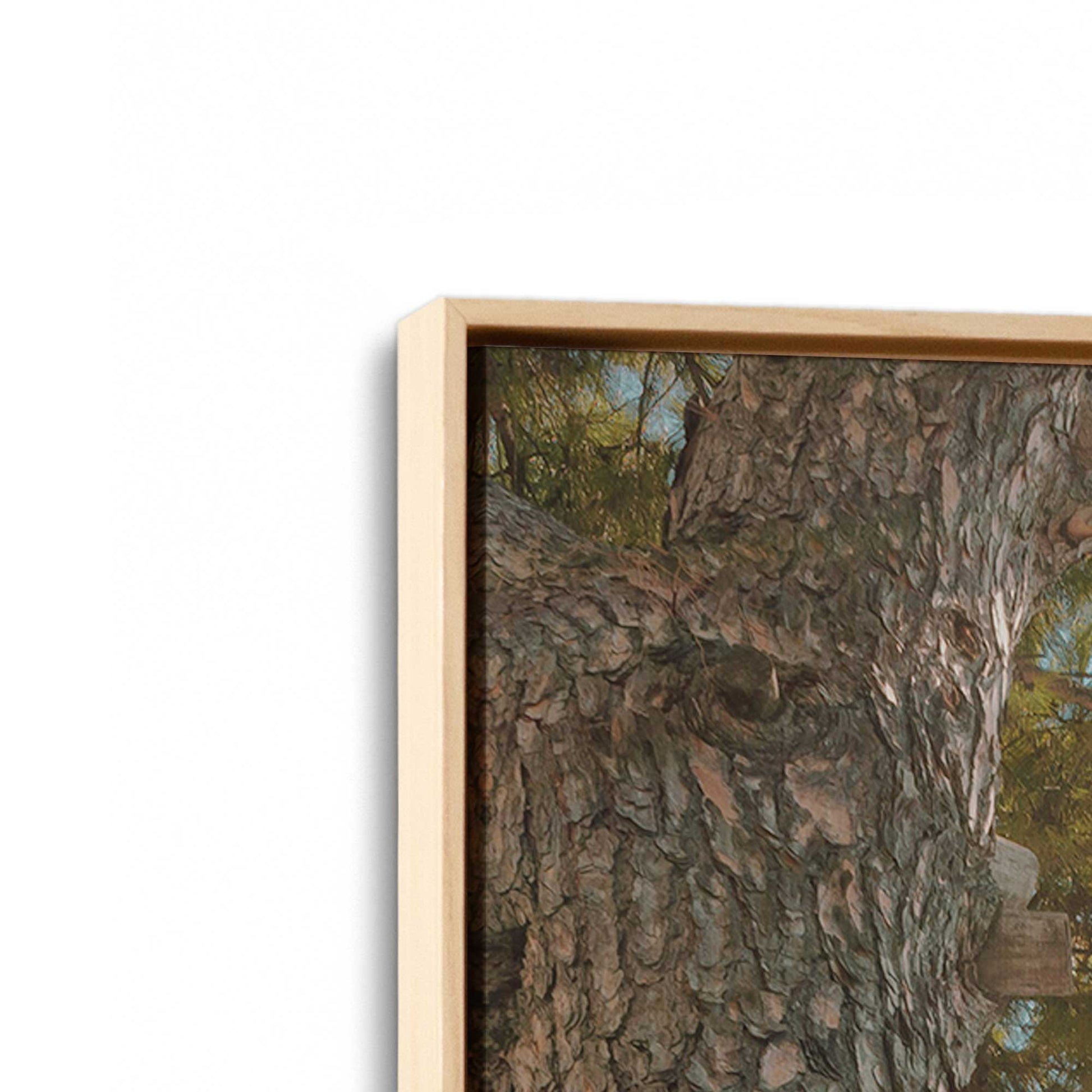 [Color:American Maple] Picture of art in a American Maple frame at an angle