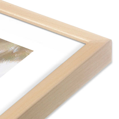 [Color:Raw Maple] Picture of art in a Raw Maple frame at an angle