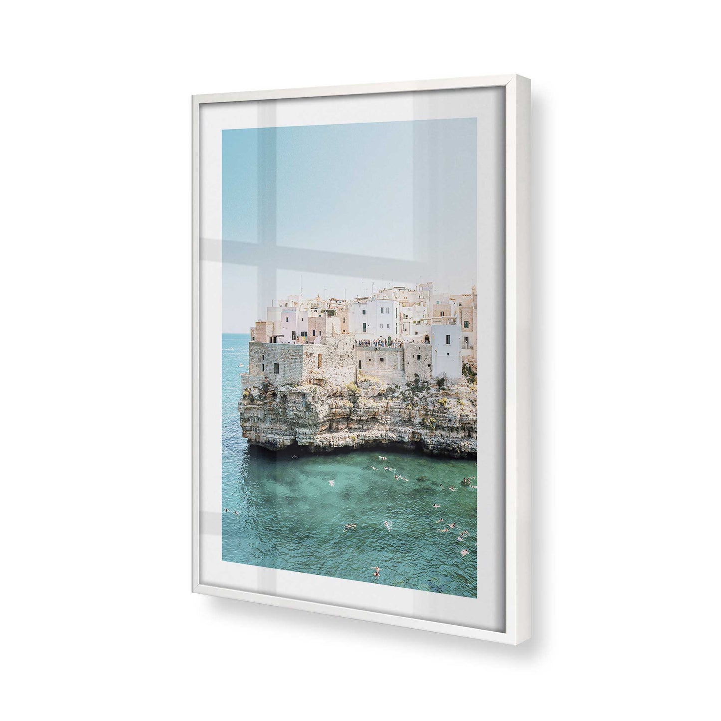 [Color:Opaque White] Picture of art in a Opaque White frame of the corner