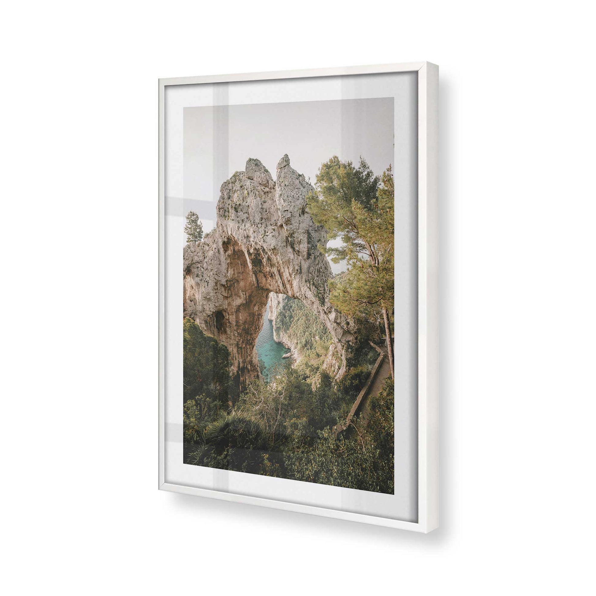 [Color:Opaque White] Picture of art in a Opaque White frame of the corner